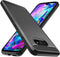 Osophter Shock-Absorption Flexible TPU Rubber Case for LG G8X Thinq/V50S Thinq, Full-Body Protective Cover - Black