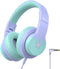 iClever HS19S Kids Headphones - 85dBA Safe Volume Limiter, Over Ear Stereo Headphones for Kids, Foldable 3.5mm Jack for