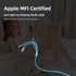 iPhone LED Light Up Flowing Charging Cable, 4Ft Multi 3 in 1 USB Universal Fast Charging Cord for Android/Apple