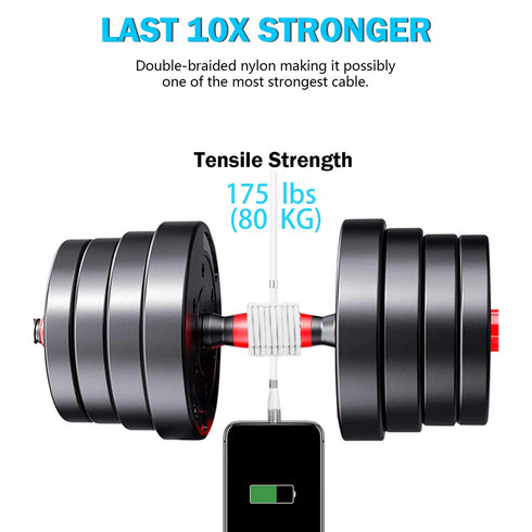 AICase Magnetic Charging Cable, Super Organized Retractable Fast Charging Cable, 3 in 1 Self Winding Phone Cable with