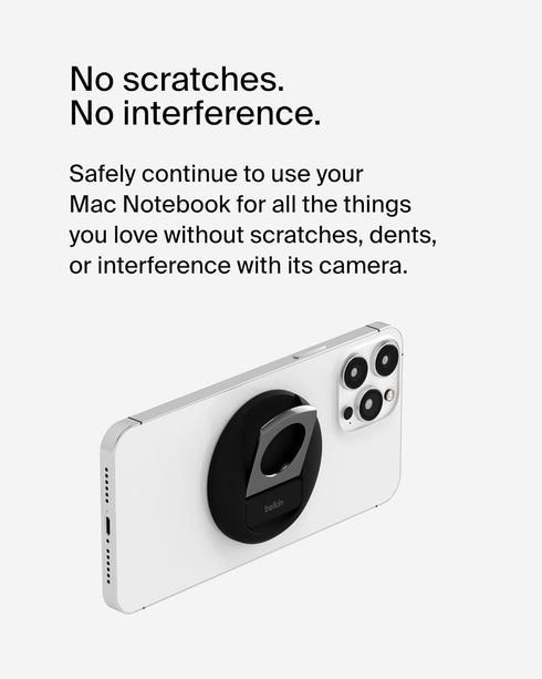 Belkin iPhone MagSafe Camera Mount for MacBook, Compatible with iPhone 15/14/13/12, Turn iPhone to Webcam
