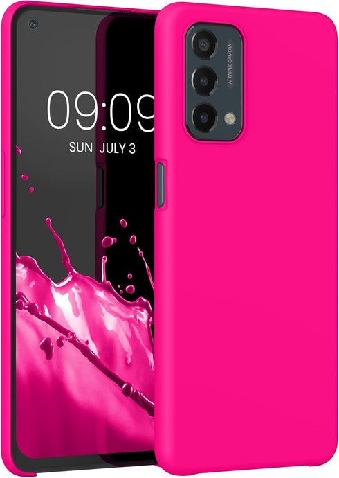 kwmobile TPU Silicone Case for OnePlus Nord N200 5G, Soft Finish Phone Cover (Neon Pink)