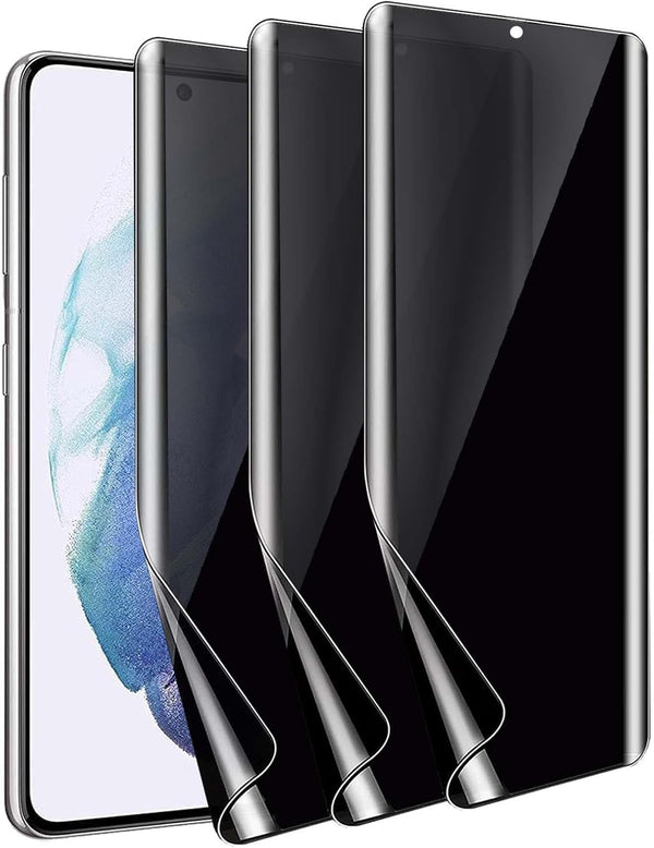 3 Pack for Samsung Galaxy S21 Privacy Screen Protector, Anti-Spy Flexible TPU Film, Full Coverage Hydrogel Film