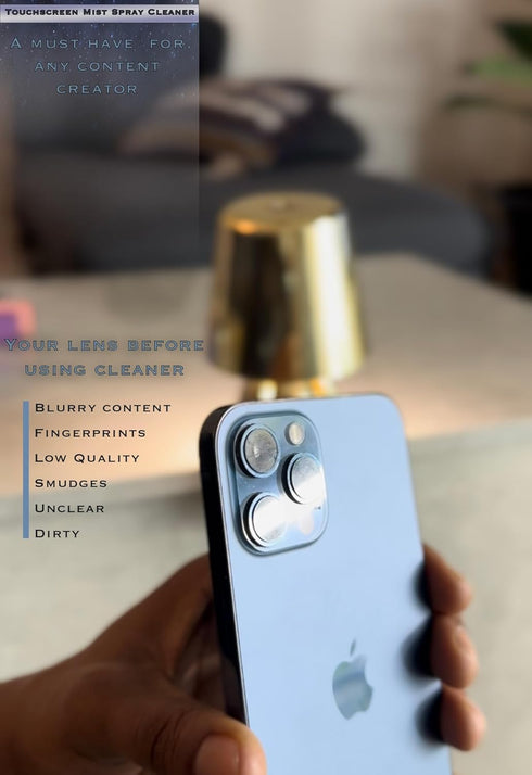 Touchscreen Mist Spray Cleaner, Lens & Screen Cleaner for Laptop, MacBook, iPhone, Android, 2 in 1 Spray & Microfiber