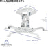 VIVO Universal Adjustable Ceiling Projector Mount for Regular and Mini Projectors with Extending Arms, White, MOUNT-VP01W