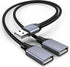KAYQINHO USBA Y Splitter 1 in 2 Out, USB Male to 2 Female
