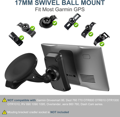 Gegraterwa 2 GPS Mount for Garmin PCS GPS Holder for Car Windshield Suction Cup Mount