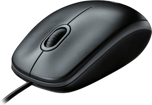 Logitech B100 Wired Mouse for Computer and Laptop, USB Corded Mouse, Right or