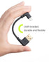 Zeskit USB to Lightning Cable MFi Certified, Short 10cm Braided L Shape Right Angle for Apple Devices