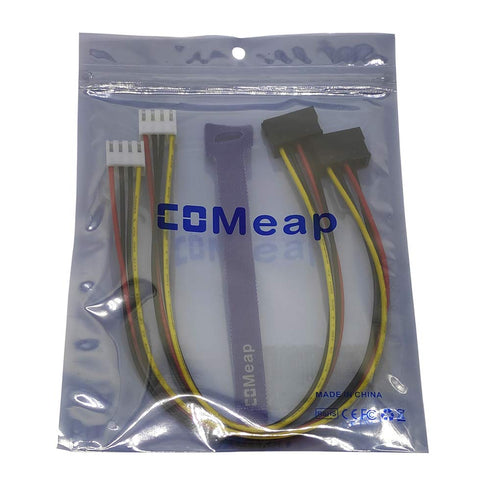 4 13-in(33cm) (2-Pack) COMeap SATA Power Cable for Hikvision Video Recorder, Pin to SATA Hard Drive HDD Power Adapter