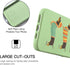 Idocolors Green iPhone 13 Mini Case, Cute Dachshund Dog Liquid Silicone Lovely Printed Soft Gel Rubber Cover