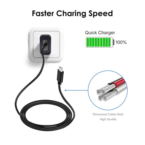 Fast Wall Charger Adapter USB C Charging Cable Cord for T-Mobile REVVL 6 PRO 5G/REVVL V+ 4 4+ 2 Plus 4 Plus/Revvlry+, Cat S62 Pro S62 S61 S52 S22, Alcatel TCL 4X 5g TCL Flip Pro,Sonim XP3 XP8 Phone