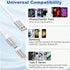 USB C and Lightning Charging Cable 2 in 1, Coiled Fast Charging Cord for Carplay & Android Auto, Multiple Combo