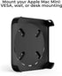 HumanCentric Mount compatible with Mac Mini, Custom Mac Mini Mount, Wall Mount, Rack Mount, Mac Mini Under Desk Mount, Mac Mini Mount Behind Monitor Mac VESA Compatible Mac Mini Monitor Mount