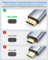 4K 1FT 2-Pack, 4K@60Hz/2K@120Hz/1080P, 18Gbps, Short Mini HDMI to HDMI Cable HDMI to Mini HDMI Cable Braided Cord