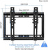 suptek 14-42 inch 200x200mm 55lbs 8" (MT3202) Tilt TV Wall Mount Bracket for Most LED, LCD and Plasma TV Mount with Max