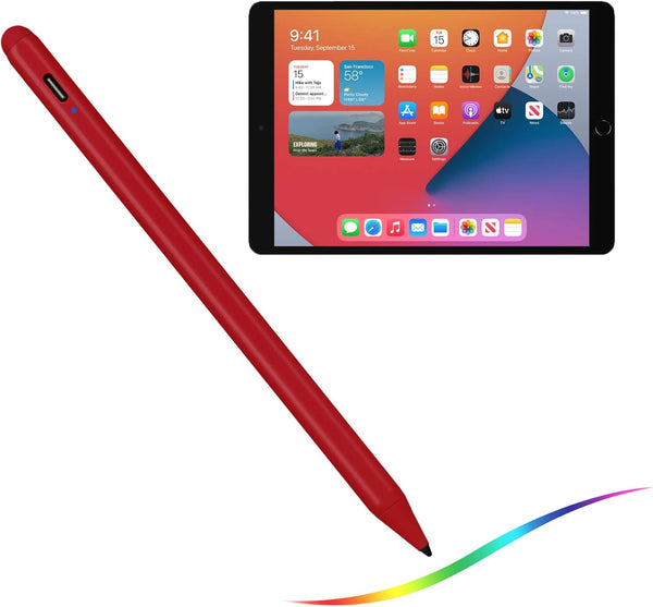 iPad 10th/9th/8th Generation 10.2" Stylus Pencil with Palm Rejection, Type C Charge, 1.5mm POM Tip Active Drawing