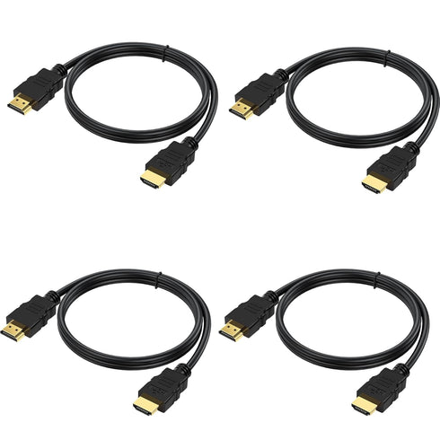Vorothin HDMI Cable 4 FT 4-Pack, 4K HDMI 2.0 Cable 4FT, Shielded HDMI