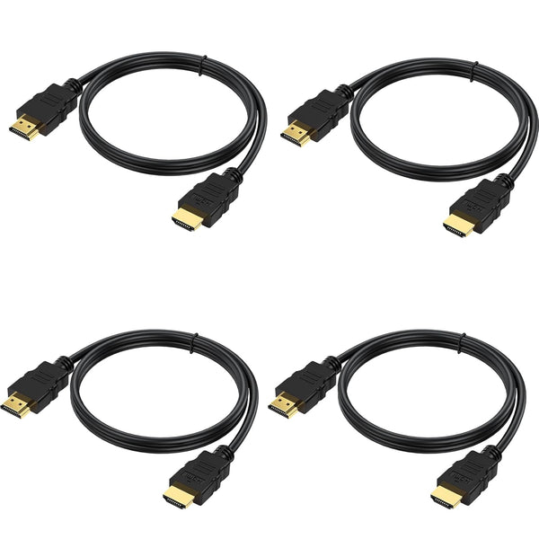 Vorothin HDMI Cable 4 FT 4-Pack, 4K HDMI 2.0 Cable 4FT, Shielded HDMI