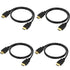 Vorothin HDMI Cable 4 FT 4-Pack, 4K HDMI 2.0 Cable 4FT, Shielded HDMI