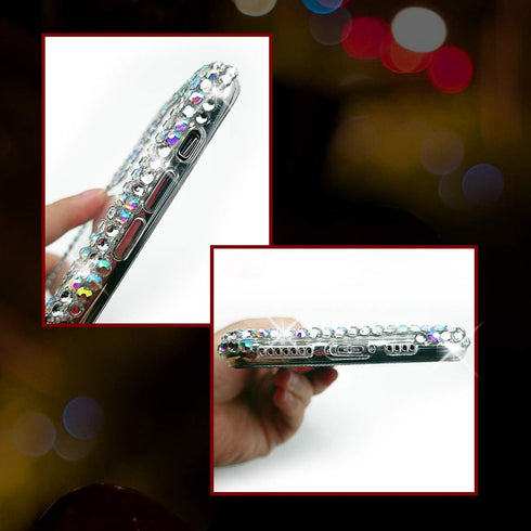 Bonitec Jesiya for iPhone 11 Pro Case, 3D Glitter Sparkle Bling Luxury Shiny Crystal Rhinestone Clear Protective Cover