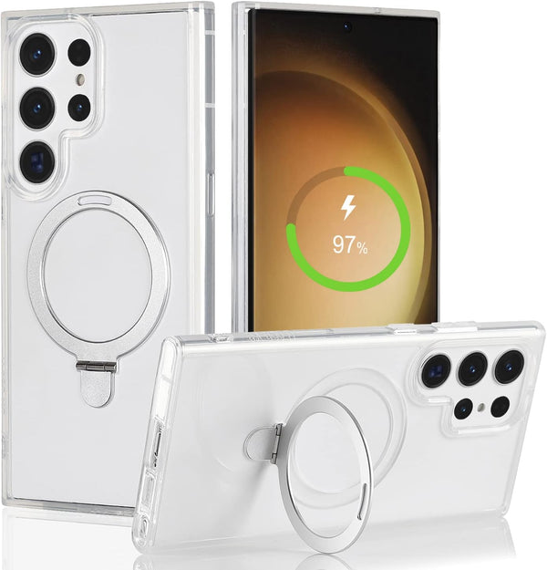 Cavor Samsung Galaxy S22 Ultra Case: Magsafe, Kickstand, Full-Body Shockproof, Slim, Crystal Clear for Men & Women.