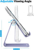 OMOTON C2 Adjustable Cell Phone Stand, Aluminum Desktop Cellphone Stand with Anti-Slip Base and Convenient Charging