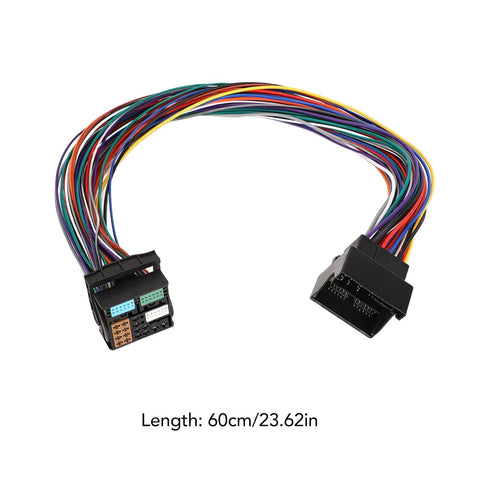 EVGATSAUTO MQB Extension Adapter Cable, 60cm 52Pin MQB Quadlock for Car Radio Speakers, Bluetooth 5.0 5-12V