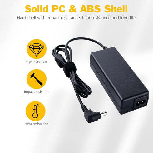 90W AC Adapter Laptop Charger for Toshiba Satellite C55 L505D L855 C675 PA3714U-1ACA Series and More Power Cord