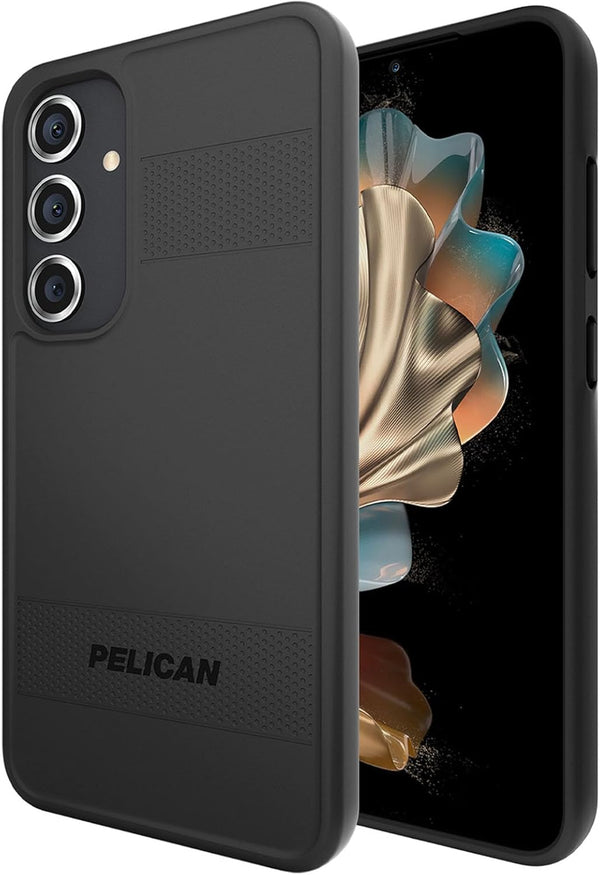 Pelican Protector Case for Samsung Galaxy S24 Plus, 6.7" Slim Rugged Cover with 16ft Drop Protection (Black)