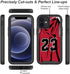 Basketball King 23 Red Jersey Design iPhone 11 Case, Luxury Shockproof Rugged Cover for Boys