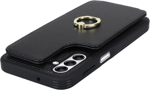 for Samsung Galaxy A13 5G Case with Card Holder and Strap, Crossbody Lanyard, Ring Stand, Snap Clasp, Phone Wallet