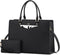 LOVEVOOK Laptop Tote Bag for Women, Leather Business Office Work Bag Computer Briefcase