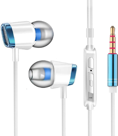 YNR 3 Pairs Wired Earbuds with Microphone & Volume Control, in-Ear Earphones, Noise Isolating High Definition, for