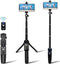 Fugetek 42" Compact Selfie Stick & Tripod, Lightweight Aluminum, Wireless Bluetooth Remote, Travel Ready, Compatible