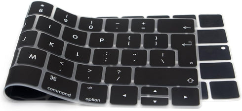 Silicone Keyboard Cover for MacBook Pro 13 15 inch 2019 2018 2017 2016 with Touch Bar, European Version, Model: A2159