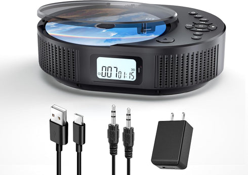 FELEMAN Portable CD Player, Bluetooth CD Player with Speakers, CD Players for Home,