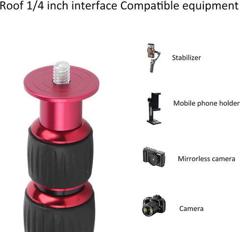 Cunyuer LR-255 13.2-42.5in 5 5kg, Camera Monopod, Extension Pole, Section Aluminium Alloy, Black, Supports Compatible