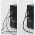 TENOC Silicone Cable Ties 10 Pcs White, Reusable Cable Holder Elastic Cord Straps for Phone Tablet Charging Cable