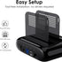 WAVLINK 3.0 2.5" 3.5" 2x20TB 6Gbps Dual Bay Hard Drive Docking Station - USB to SATA I/II/III for & HDD/SSD with Fixed