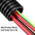 1.6M 0.75inch/20mm Inner Diameter Black Flexible Corrugated Tube, Bellows Hose Wire Loom Tubing Wire Conduit