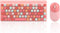 Keyboard Mouse Combos, 86 Keys Retro Typewriter Flexible Keyboard, 2.4G USB Mouse 1200DPI, Round Keycap Design