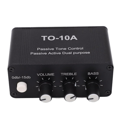 Garosa Mini Electronic Audio Stereo Preamplifier, DC 12V Small Stereo Audio Amplifier with Treble Bass Volume Control