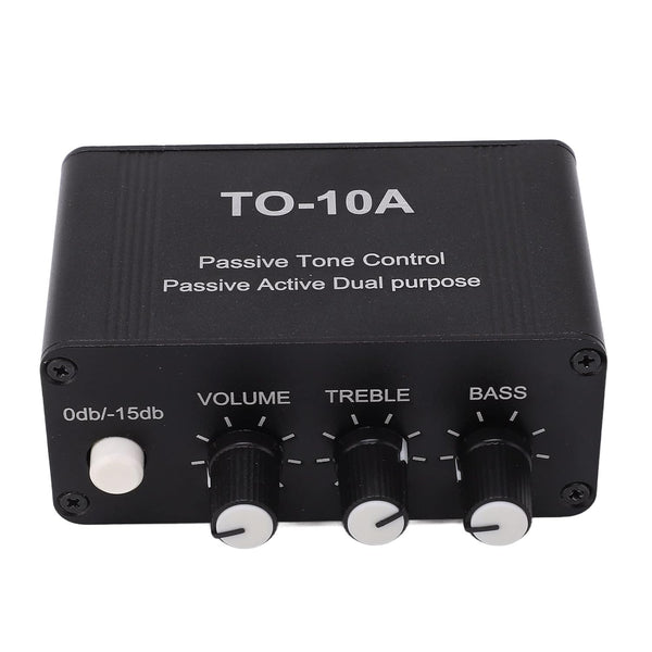 Garosa Mini Electronic Audio Stereo Preamplifier, DC 12V Small Stereo Audio Amplifier with Treble Bass Volume Control