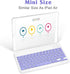 Ultra-Slim Bluetooth Rechargeable Keyboard for Amazon Fire HD 8 (2020) and All Bluetooth Enabled iPads, iPhones, Android Tablets, Smartphones, Windows pc - Violet Purple