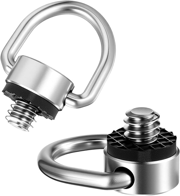 FdcLixuvol 2 Pack D Ring Screw, 1/4"-20 Thread Camera Aluminum Alloy Fixing Screw