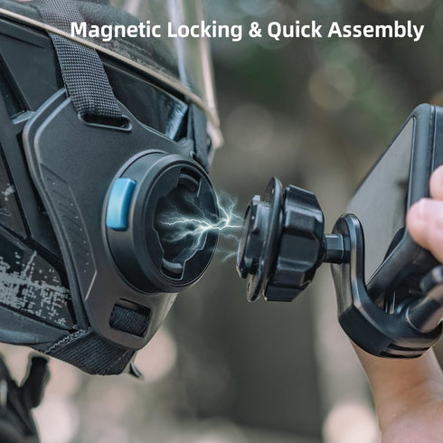 SUREWO Magnetic Quick Release Motorcycle Helmet Chin Strap Mount for GoPro Hero and DJI Osmo Action