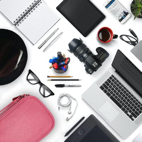 Electronics Organizer Bag Case Pouch, Cable Charger Organizer Case, Travel Shockproof Cord Carrying Case for Earphone,