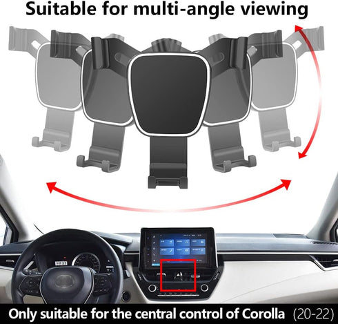 Car Phone Holder for Toyota Corolla 2020-2025, Corolla Cross 2022-2025 Auto Accessories Mobile Cell Phone Mount