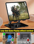 Mikirini 360 13 12 11 5 4 3 Rotating Tablet Desk Stand Holder with USB CoolerCarbon Steel Frame Dual Rod Mount Support